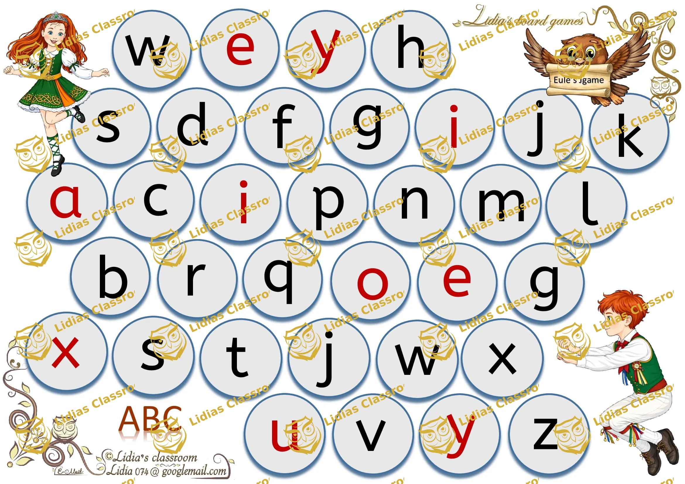 Erstlesen und Schreiben / das Alphabet /Englisch / Brettspiel