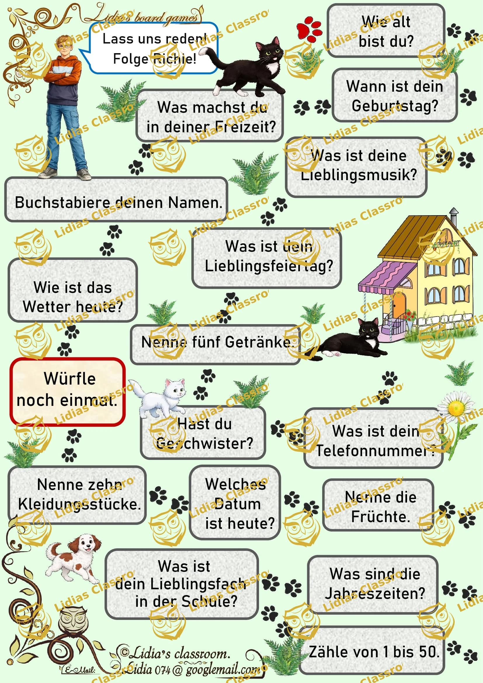 Lass uns reden! / Gesprächsspiel /Deutsch