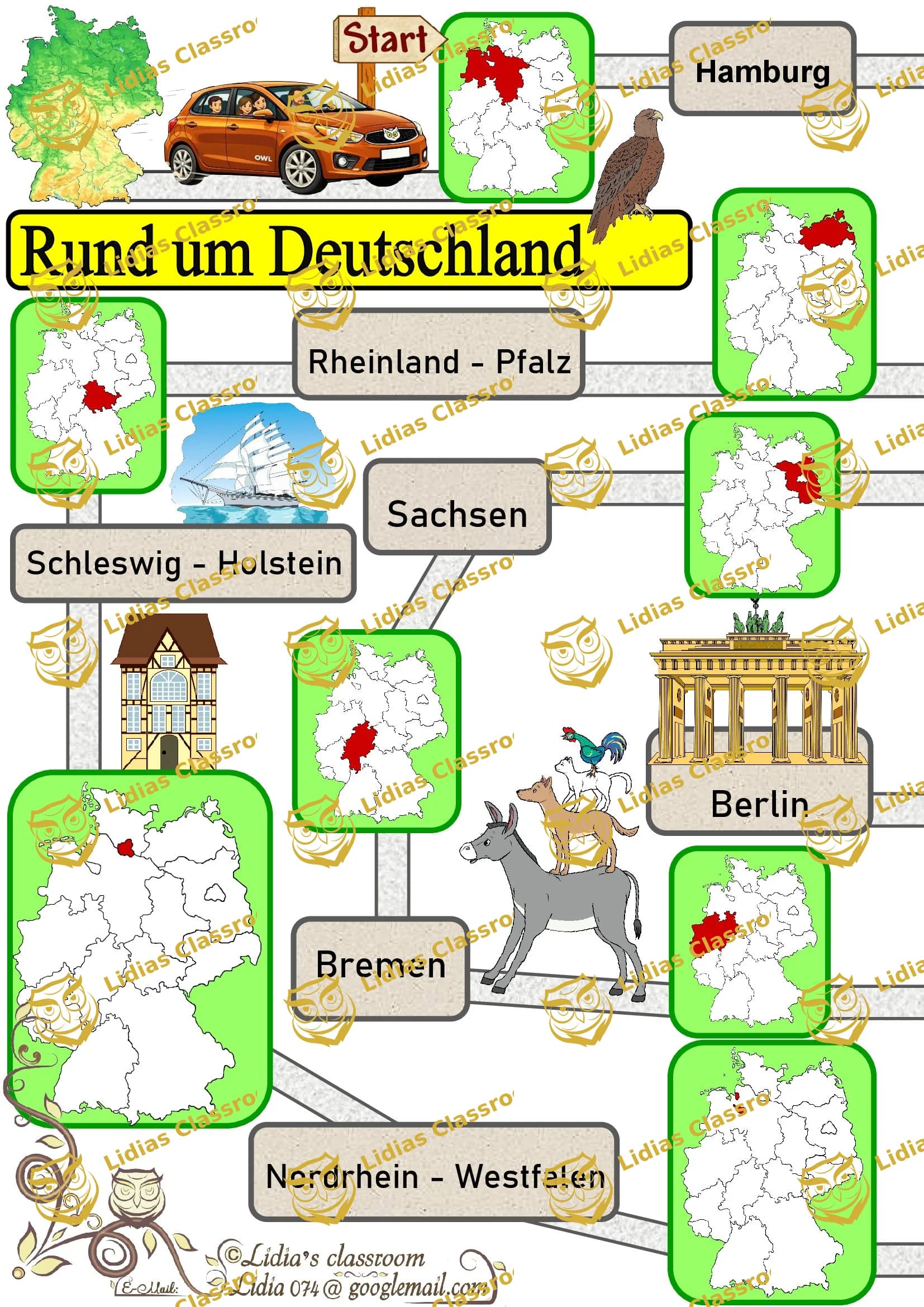 Rund um Deutschland / Lernspiel