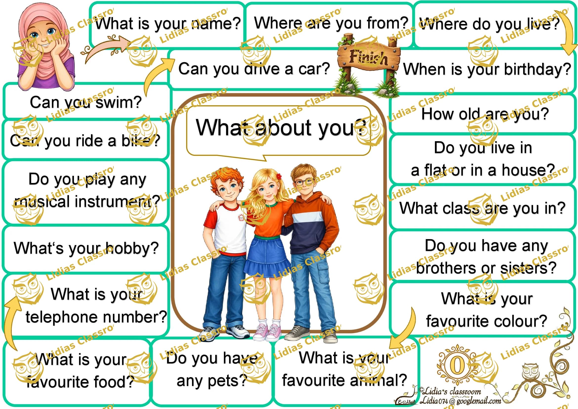 What about...? / Teil 0-2 / Gesprächspiel / Englisch /PDF
